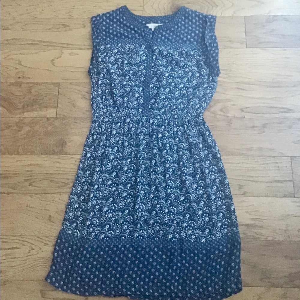 LOFT blue print dress